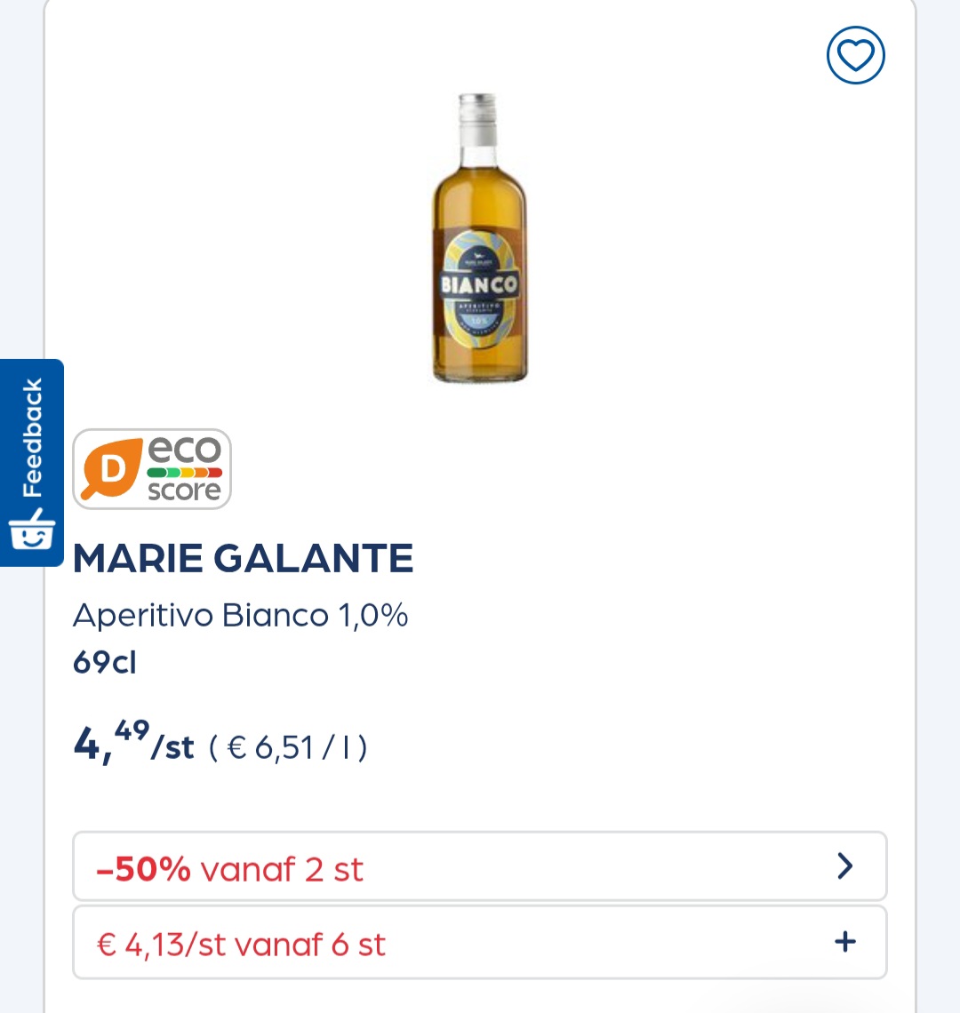Collect&go MARIE GALANTE Aperitivo Bianco 1,0% 69cl