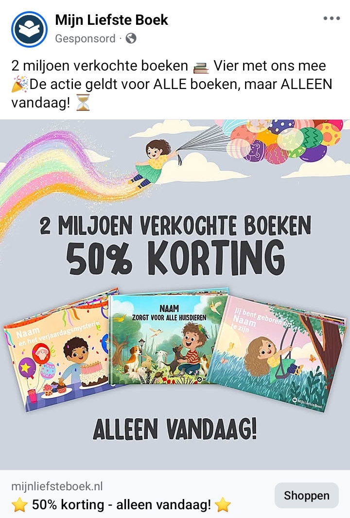 Gepersonaliseerde kinderboeken -50%