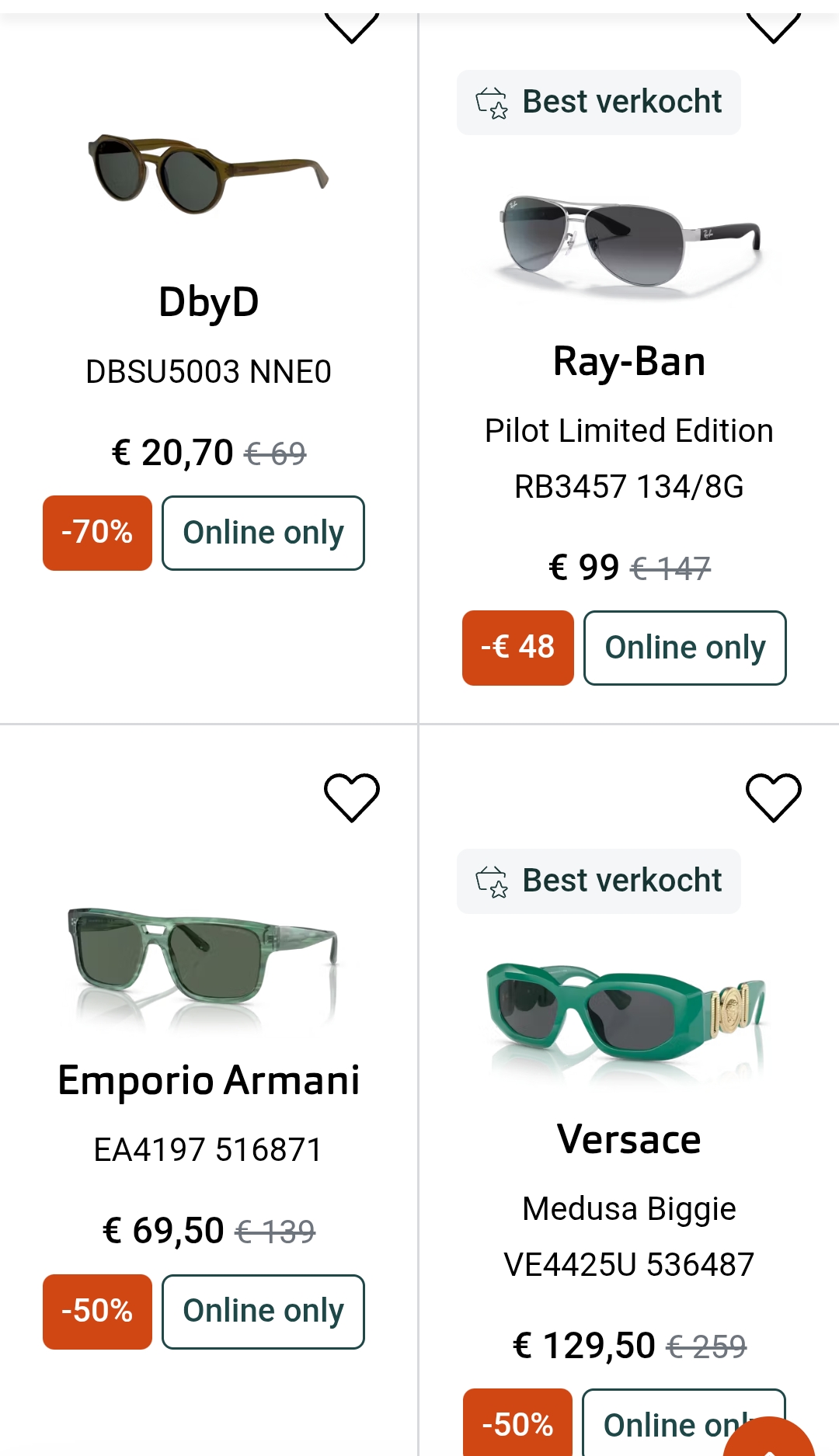 Pearle zonnebrillen tot 70%