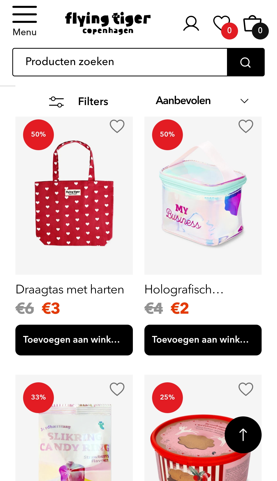 Flying Tiger tot 50%