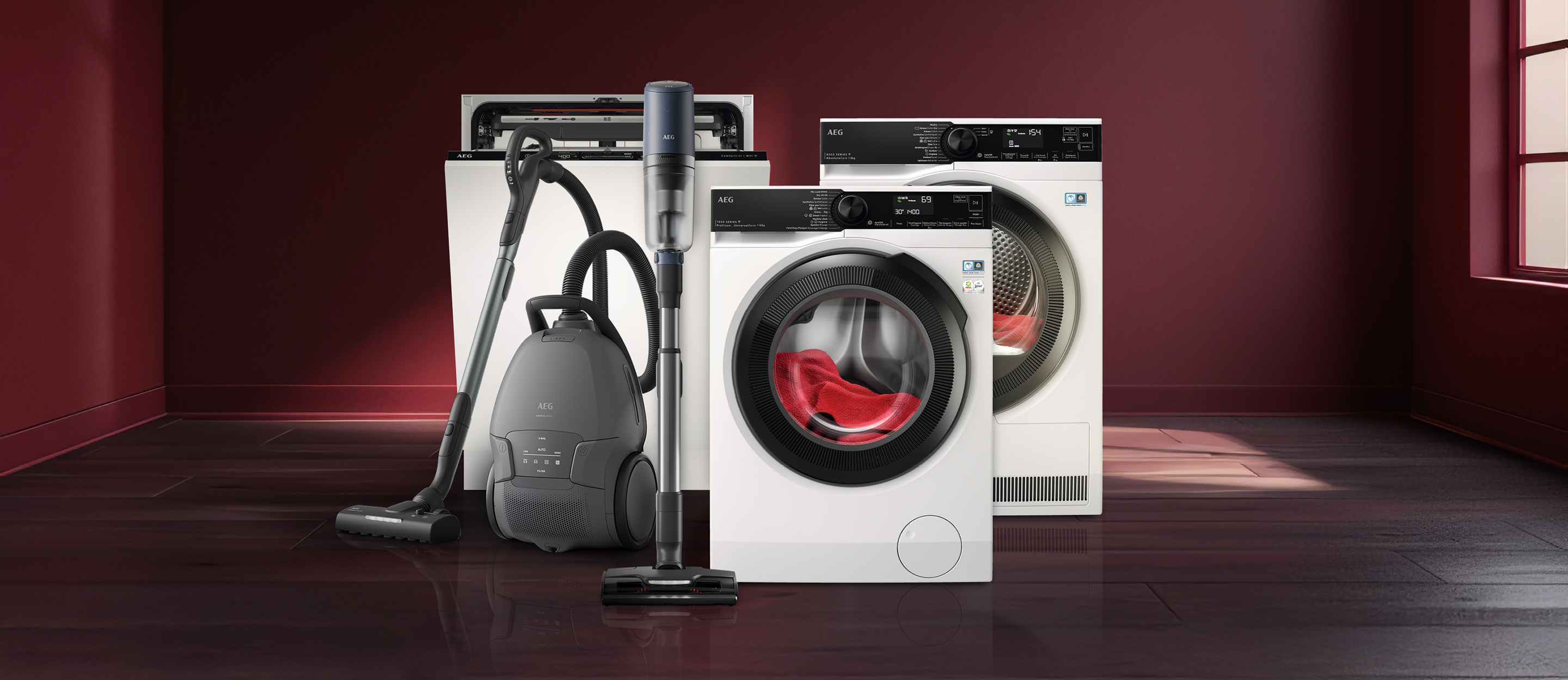 Tot €150 cashback actie op tal van AEG toestellen, met gratis levering-installatie.