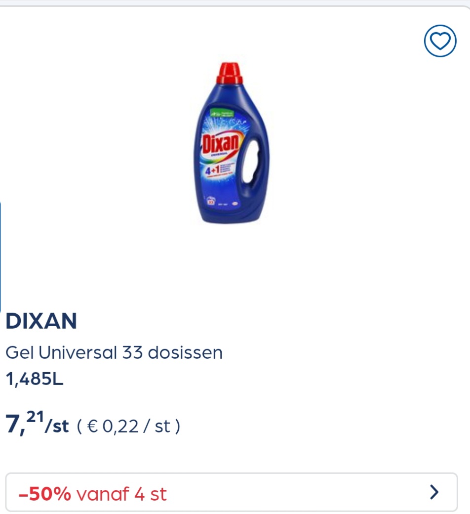 Collect&go en Colruyt dixan vloeibaar wasmiddel