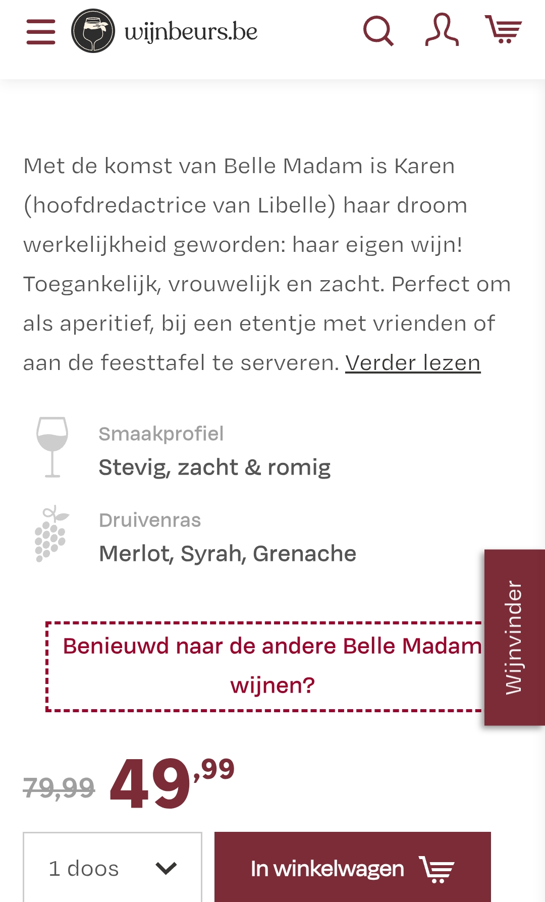 Wijnbeurs Belle Madam Rouge pakket