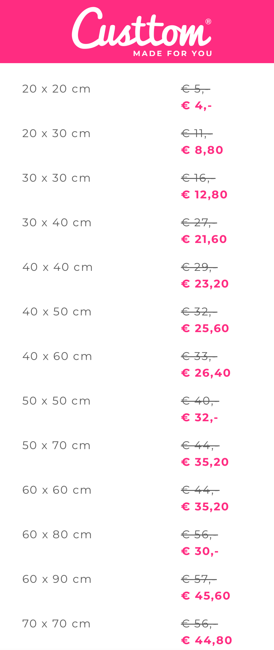 Foto canvassen korting