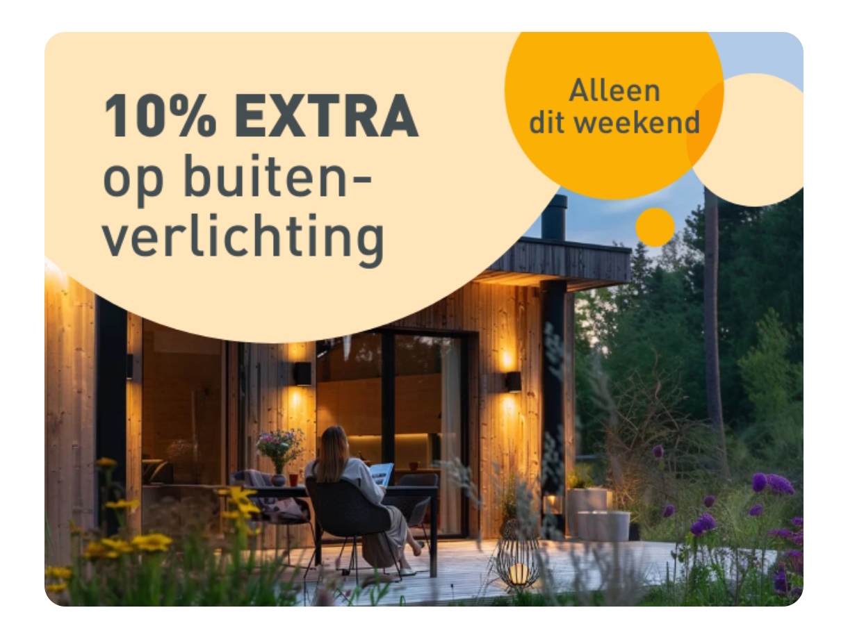 10% extra op buitenverlichting