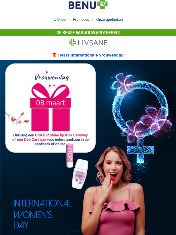 GRATIS * shine lipstick Careway of een Deodorant Careway