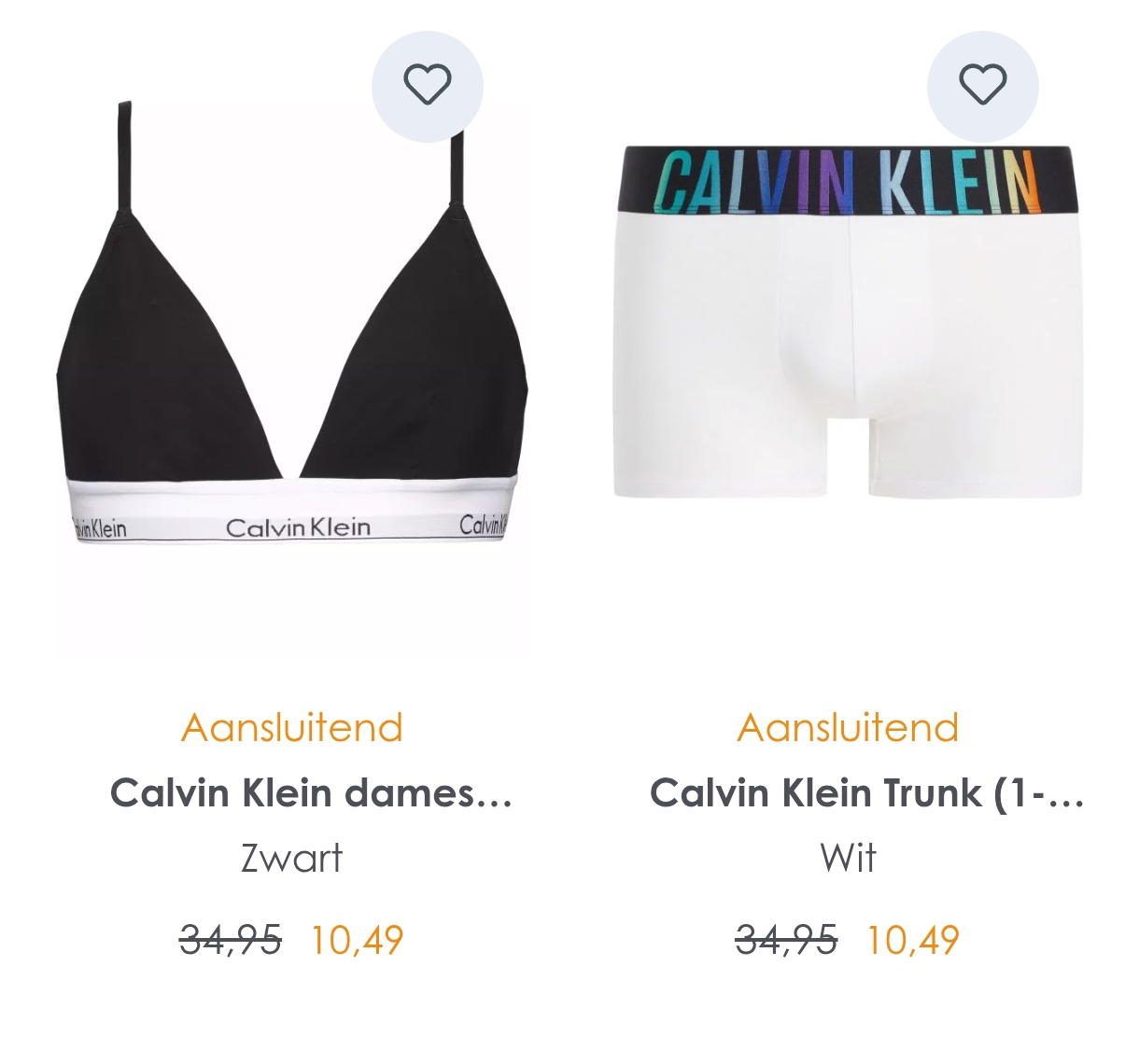 Ondergoed Calvin Klein, Sloggi, Schiesser enz...