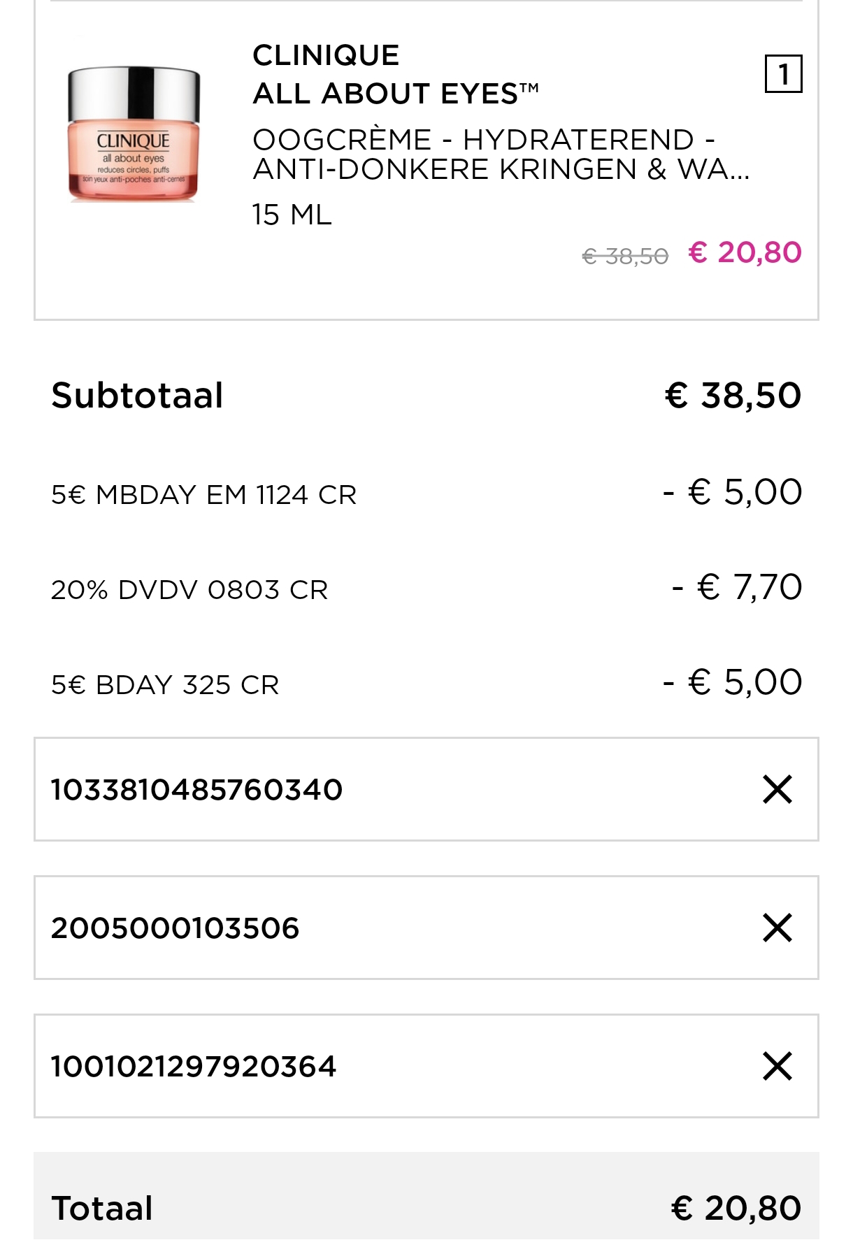 Clinique oogcreme