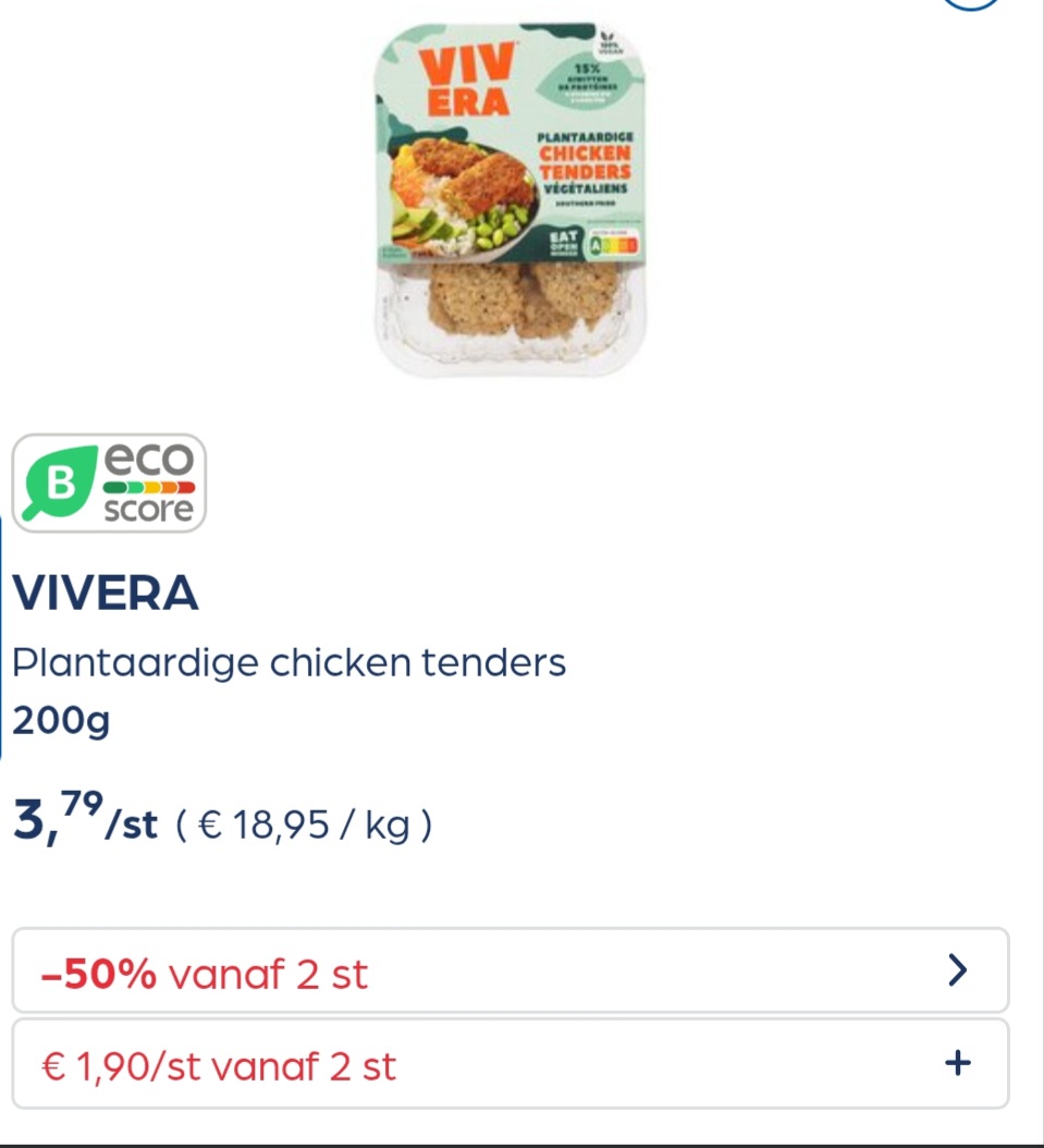 Collect&go VIVERA Plantaardige chicken tenders 200g