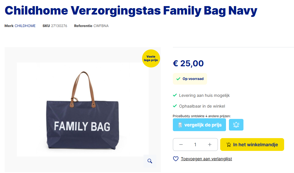 -38% Childhome Verzorgingstas 'Family Bag' 💙