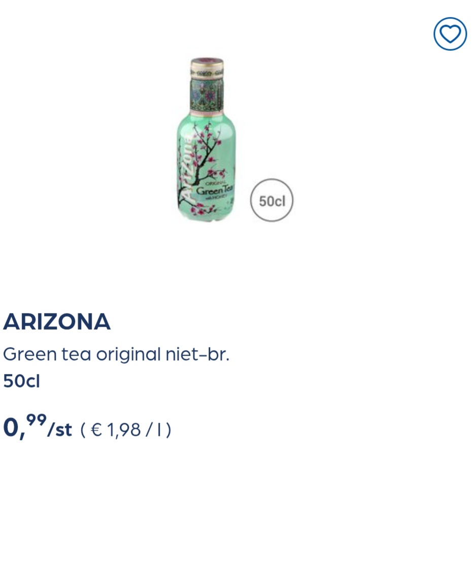 Collect&go ARIZONA Green tea original niet-br. 50cl