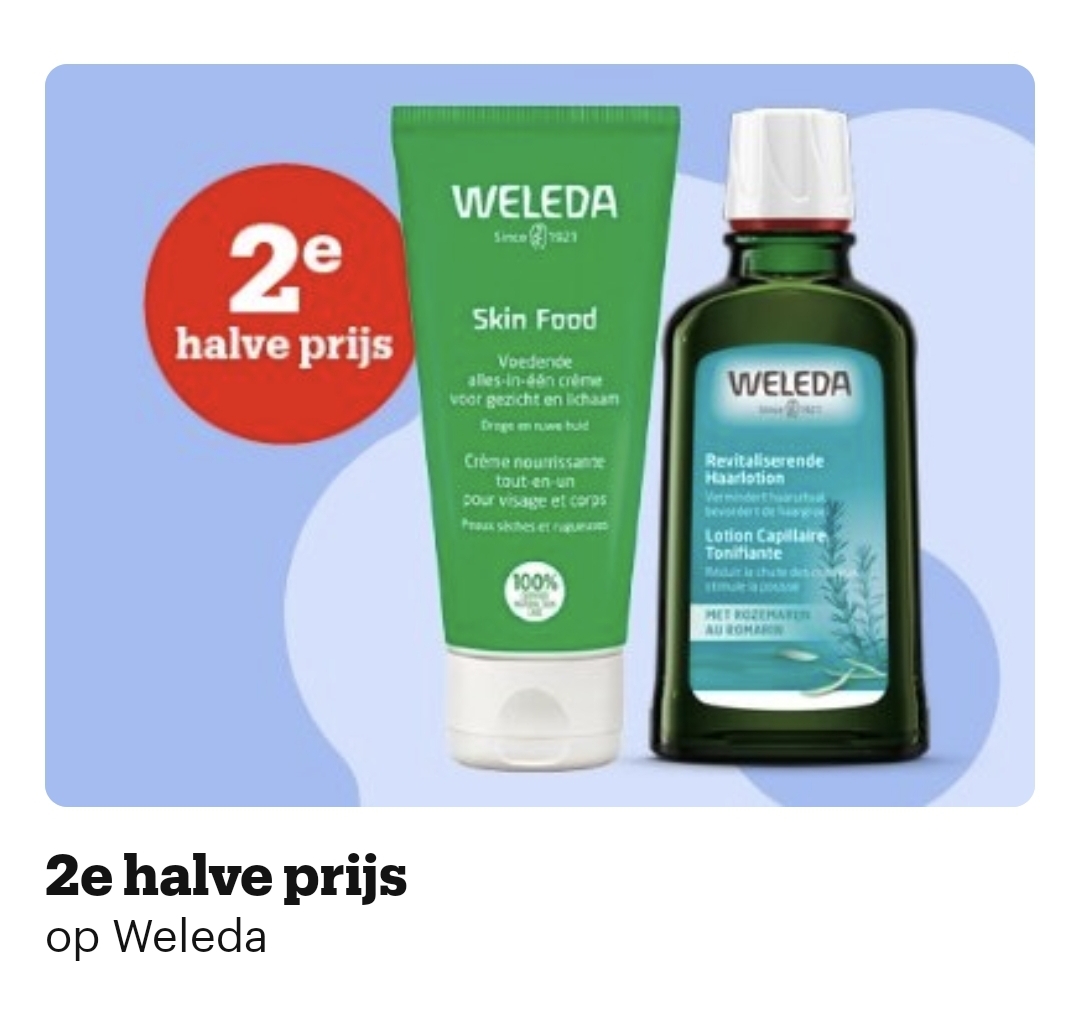 2de aan halve prijs Weleda