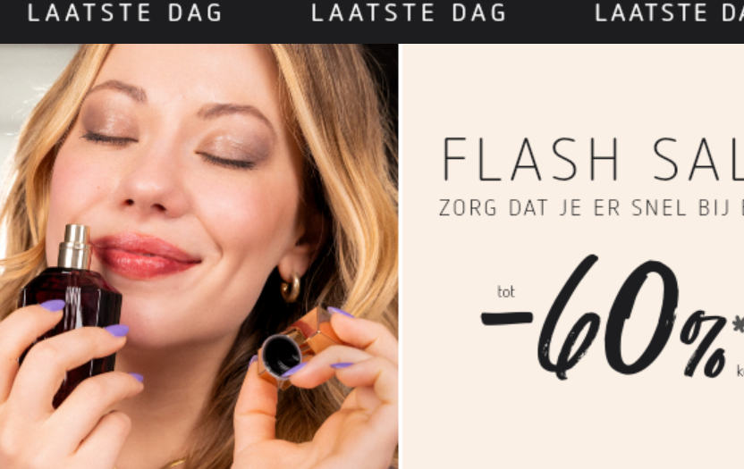 Laatste dag tot 60% korting bij Parfumdreams