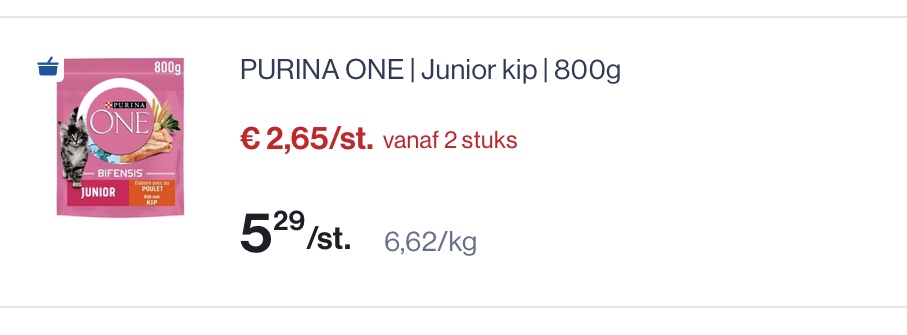 Purina one junior kip 800 gram