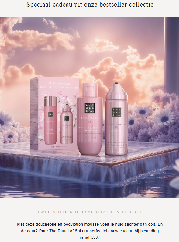 Kortingen tot -50% op mode en verzorging in de Rtiuals outlet + gratis producten