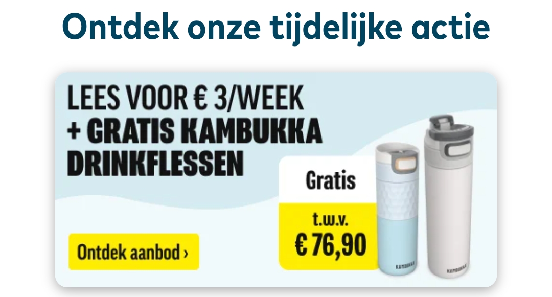 Gazet van Limburg voor €3 + cadeau