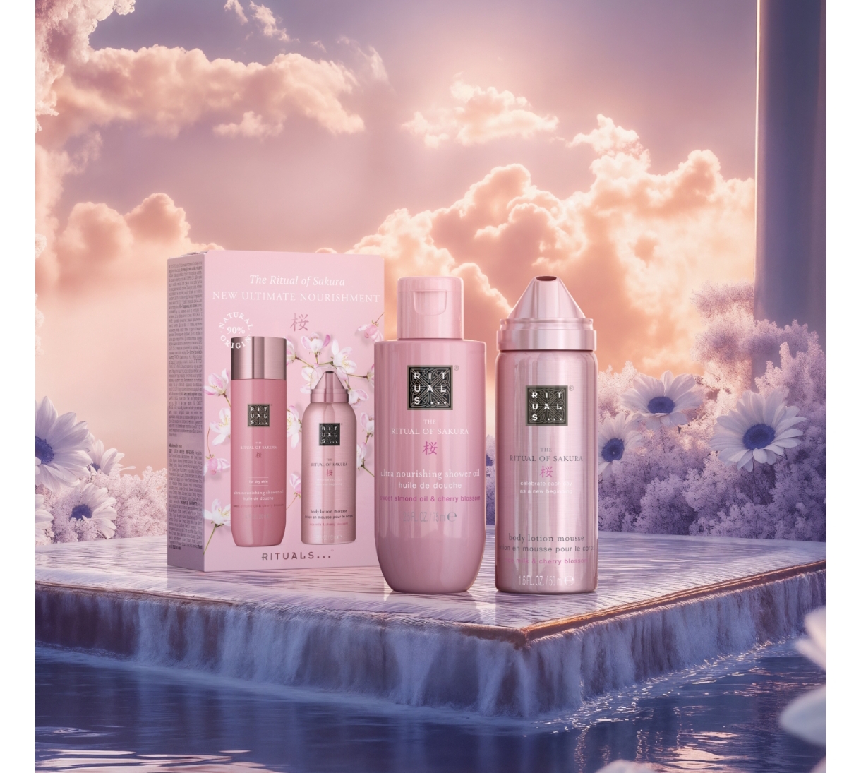 Gratis doucheolie en bodylotion mousse