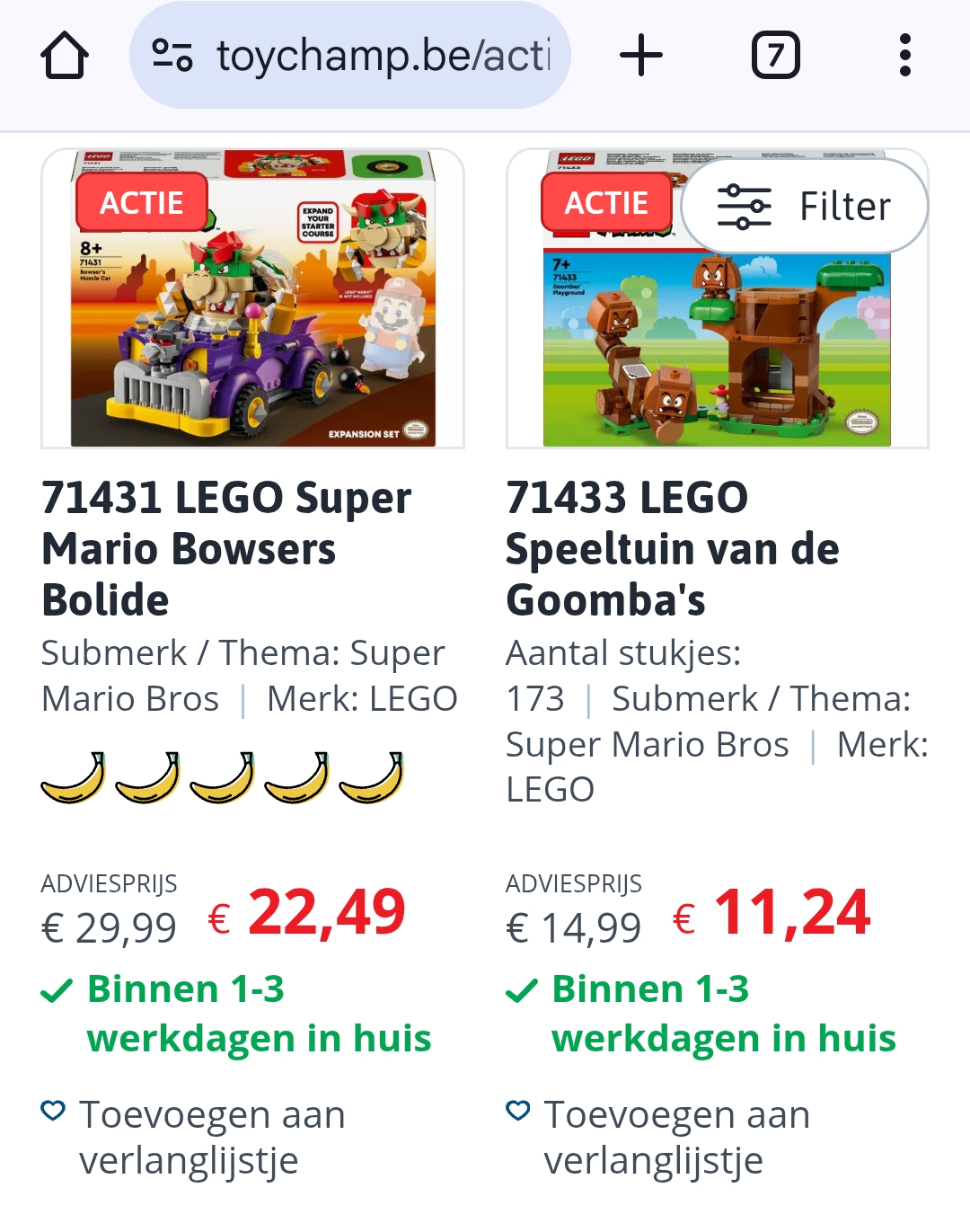 -25% LEGO Super Mario bouwsets ✨ Toychamp