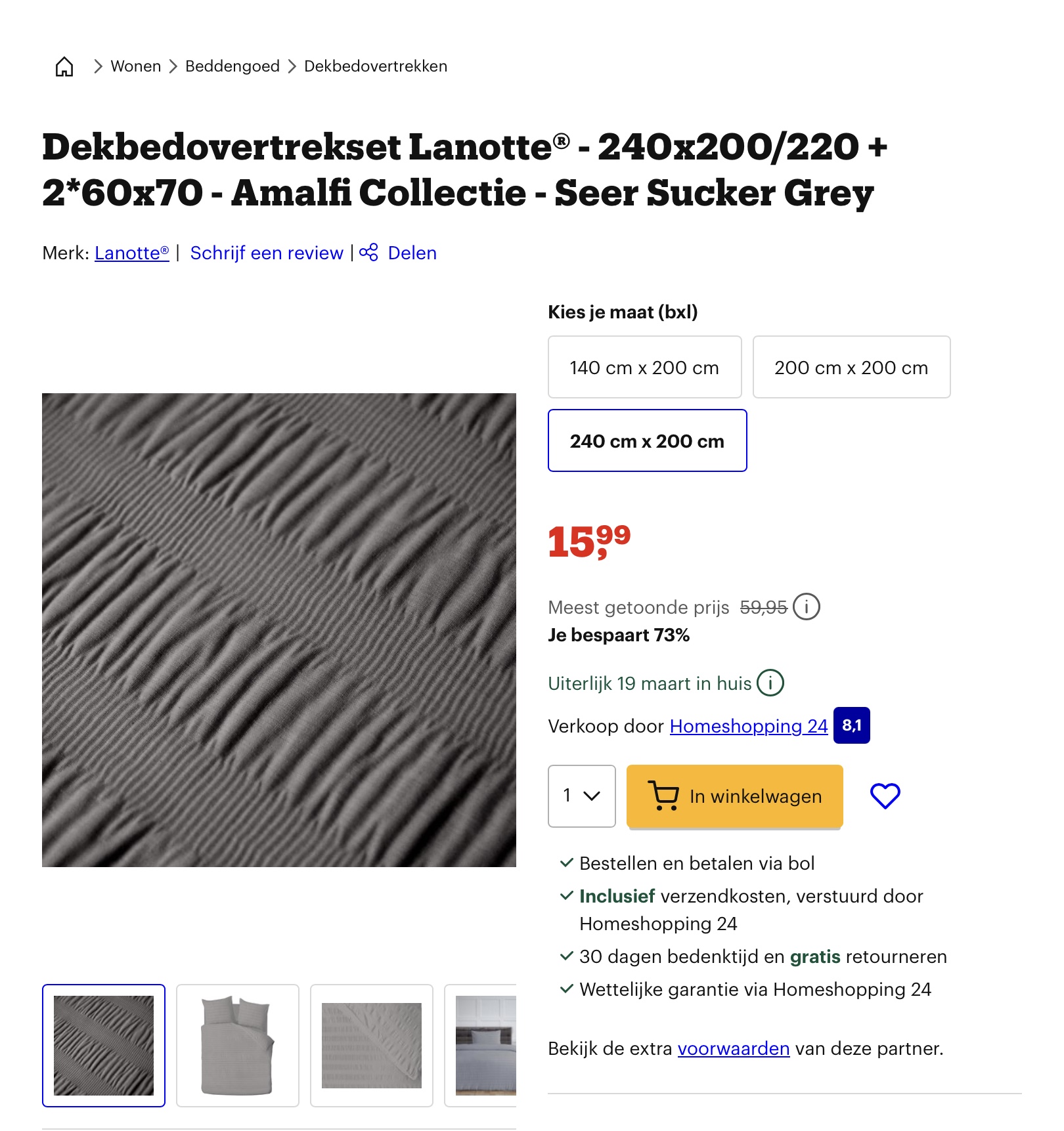 Dekbedovertrekset Lanotte