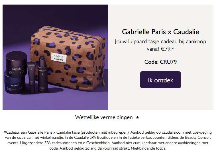 Gratis producten of luipaard tasje bij Claudalie ✨