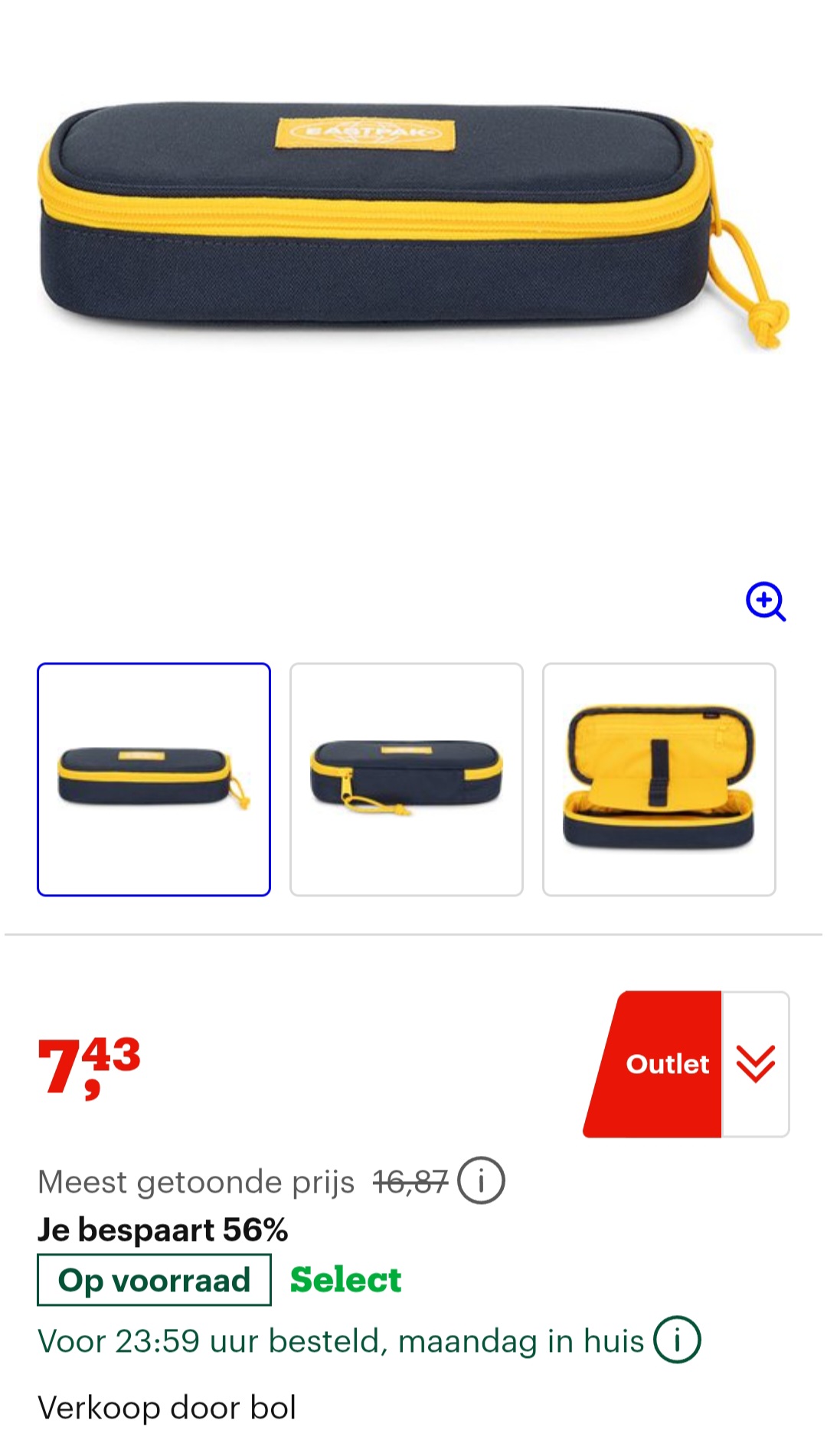 Eastpak OVAL SINGLE Etui -56% bij bol.com