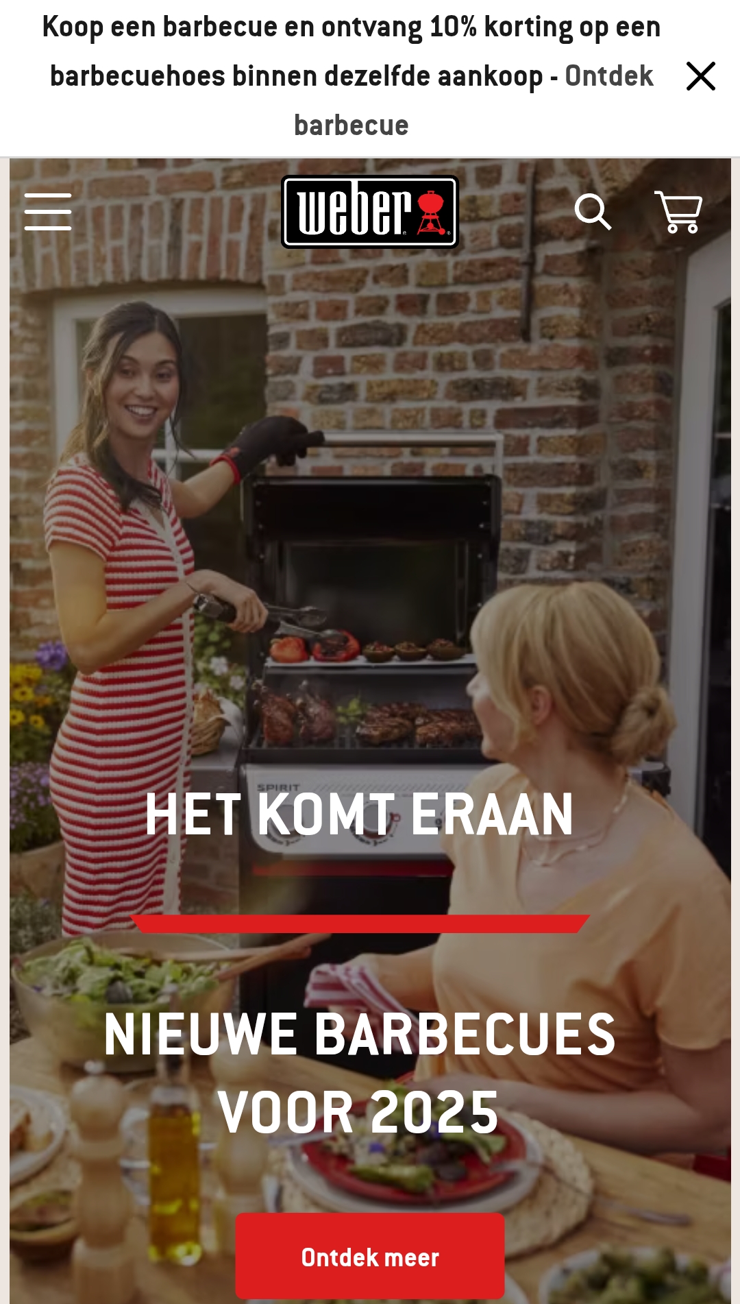 10% op barbecuehoes van Weber