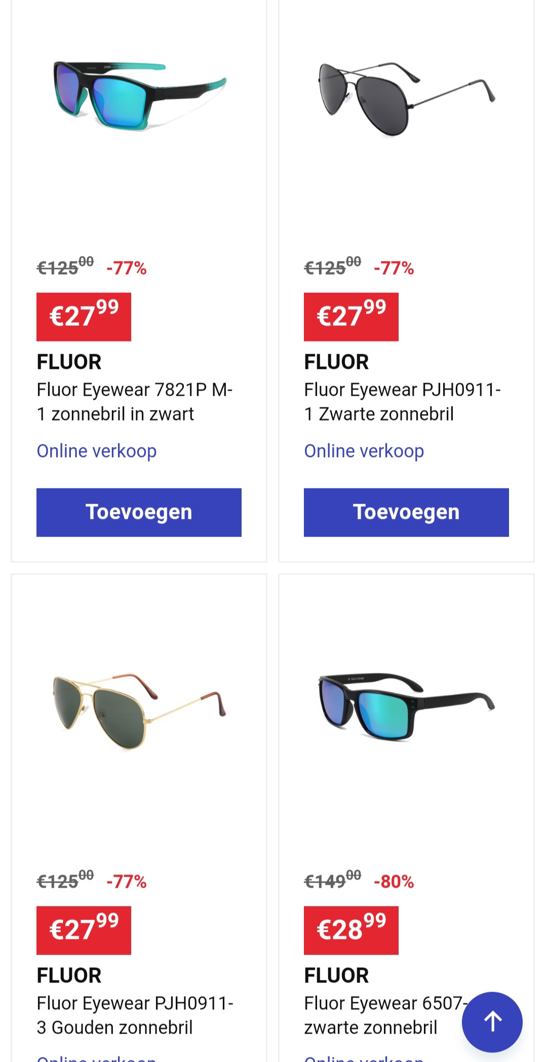 Zonnebrillen met grote kortingen!