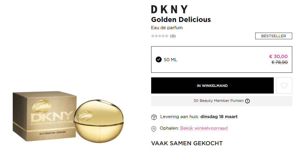 Golden delicious DKNY 🎀 bij ICI Paris XL en Bol