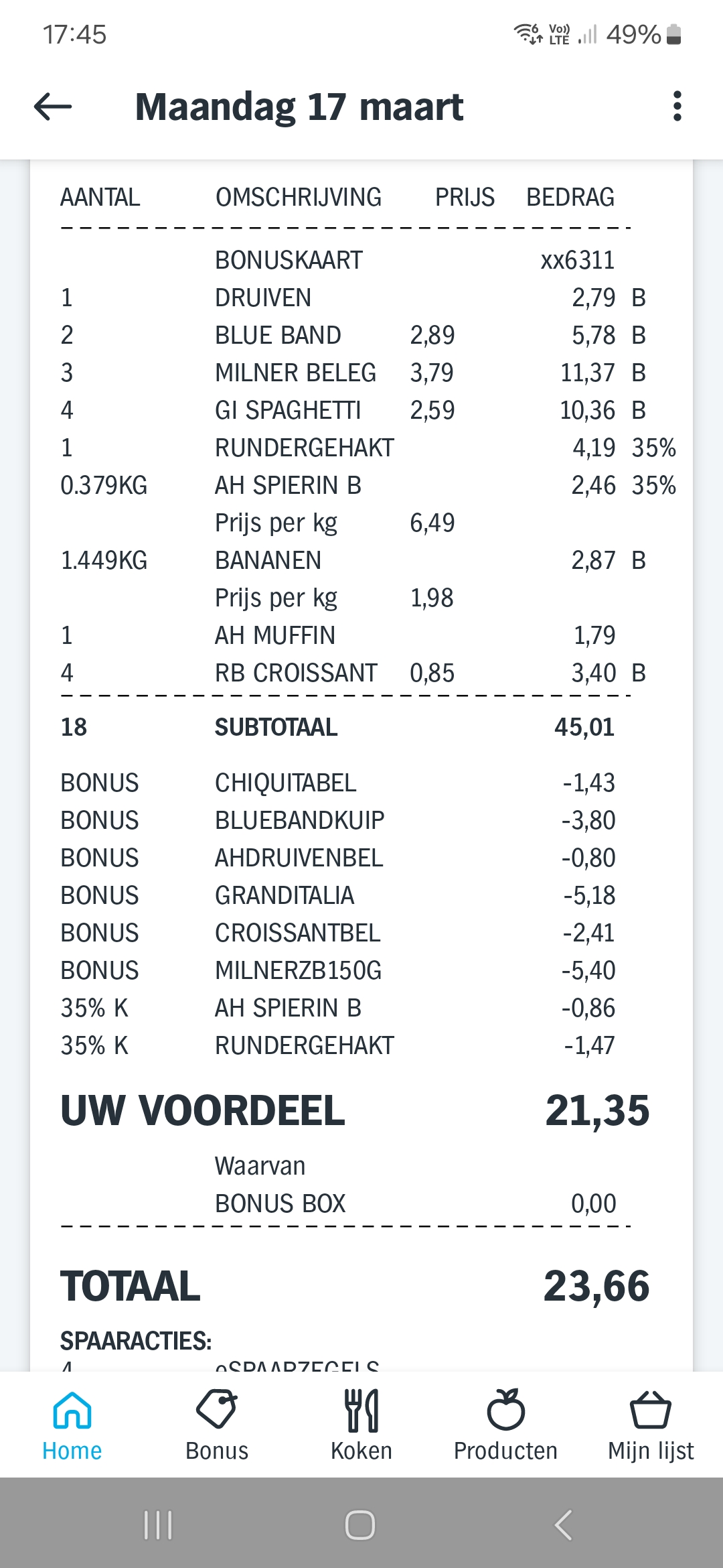 Albert Heijn koopjes geldig t.e.m. 23/3