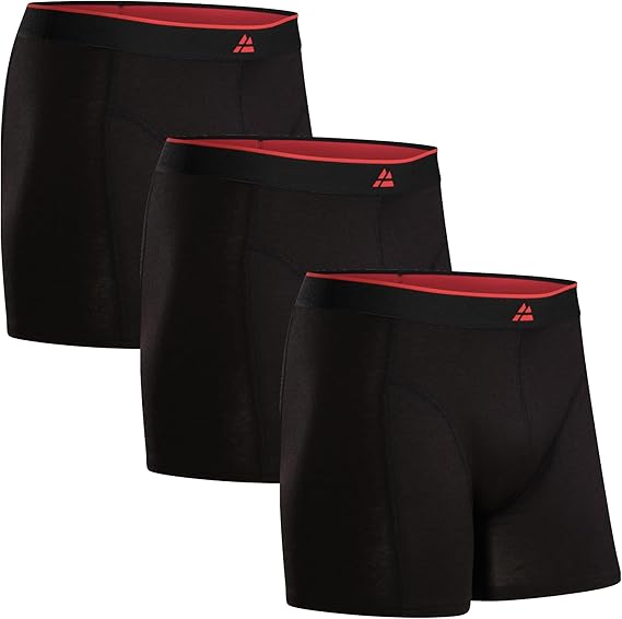 De DANISH ENDURANCE Store openen Danish Endurance Set van 3 Boxershorts van Bamboe Viscose, Ultra Zacht en Ademend, voor Heren