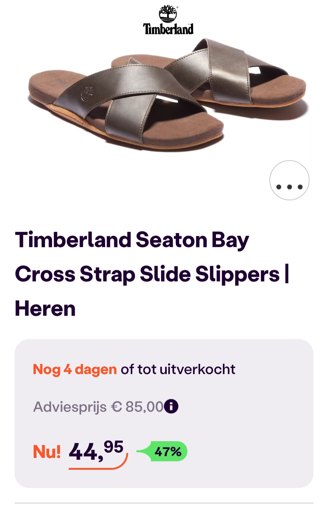 Timberland Seaton Bay Cross Strap Slide Slippers -47% bij ibood.com