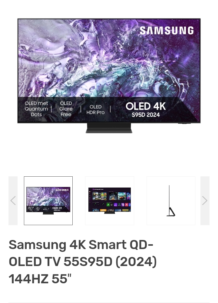 Samsung 4K Smart QD-OLED TV 55S95D (2024)