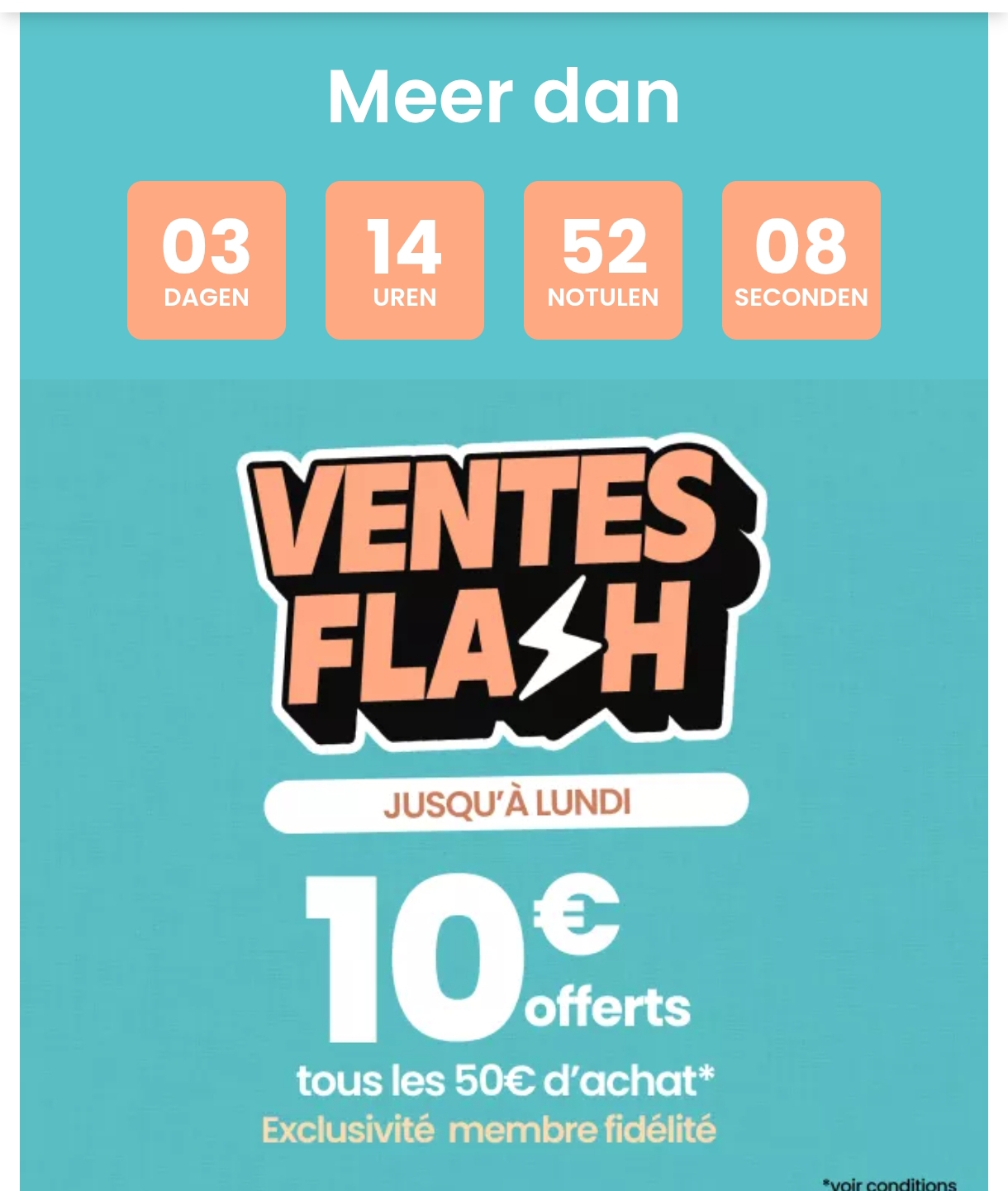 10€ korting bij aankoop van 50€ bij Tao Kids