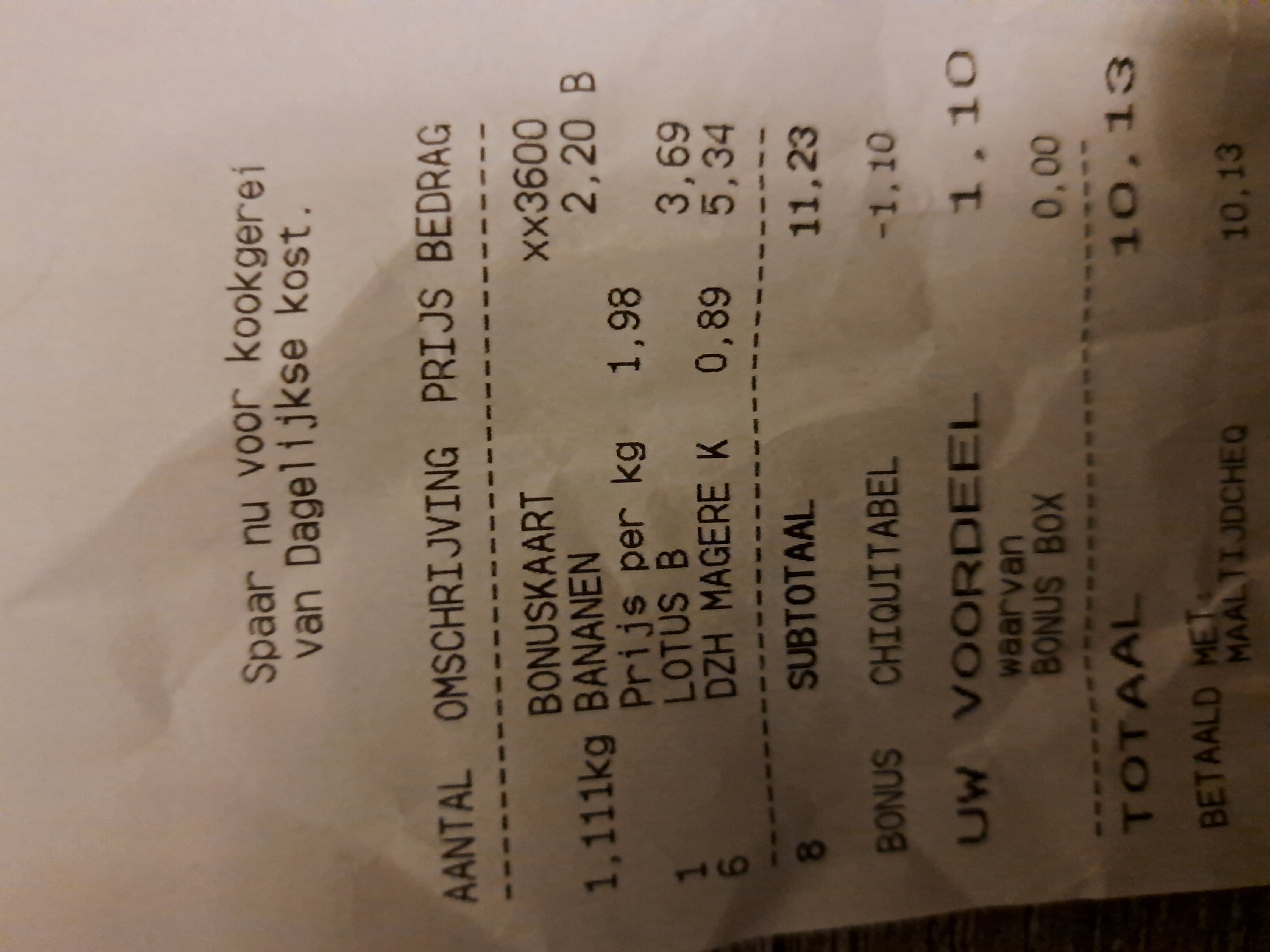 Albert Heijn bananen €0,99/kg