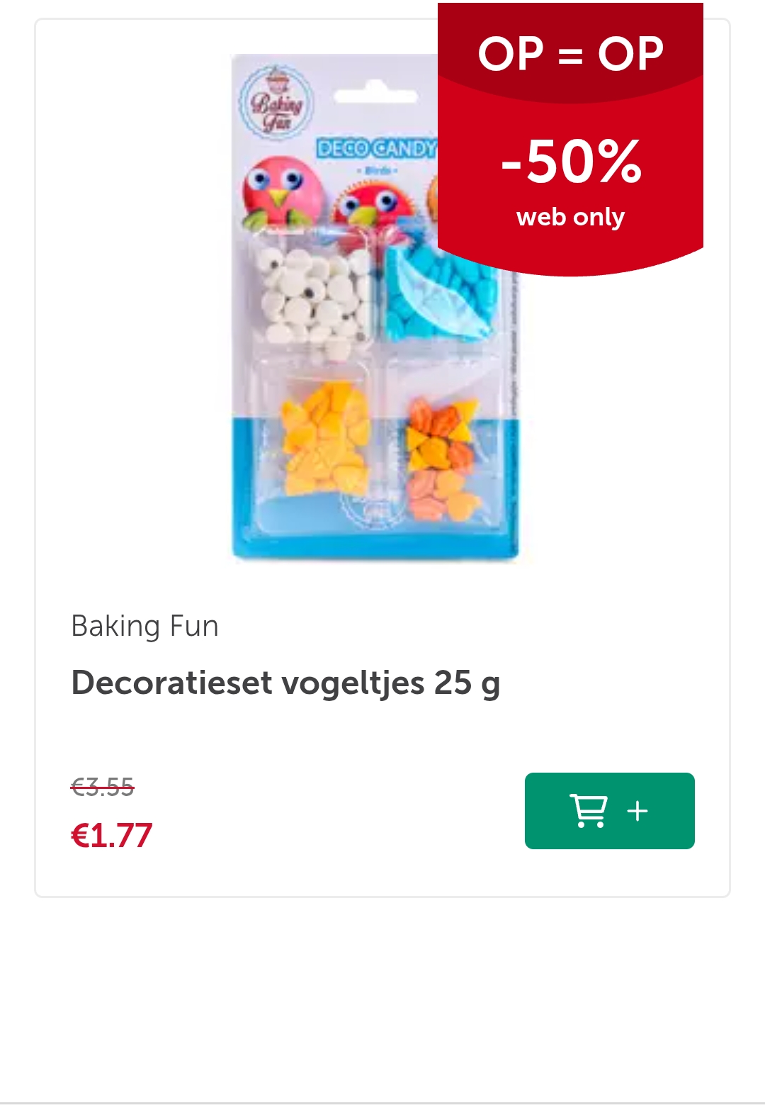 Decoratie taarten of cupcake Aveve 50%