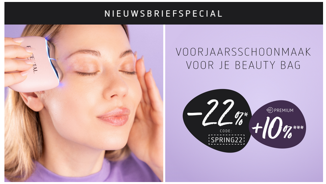 Scoor meteen 22%* korting op je beautyproducten