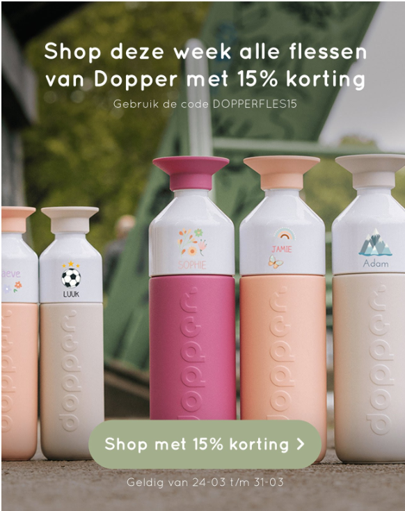 Dopper nu met 15% korting 💧