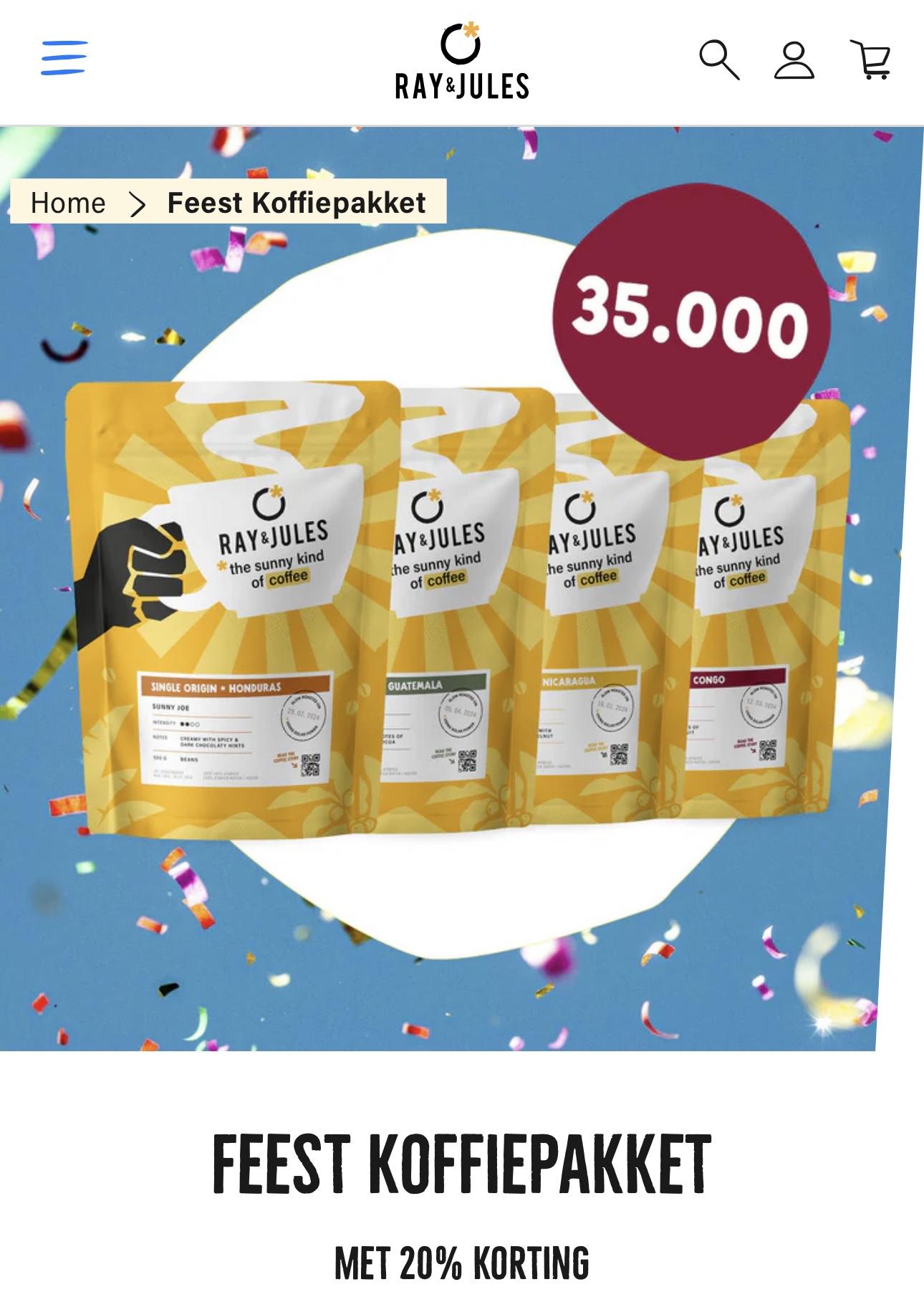 Ray&Jules feestpakket