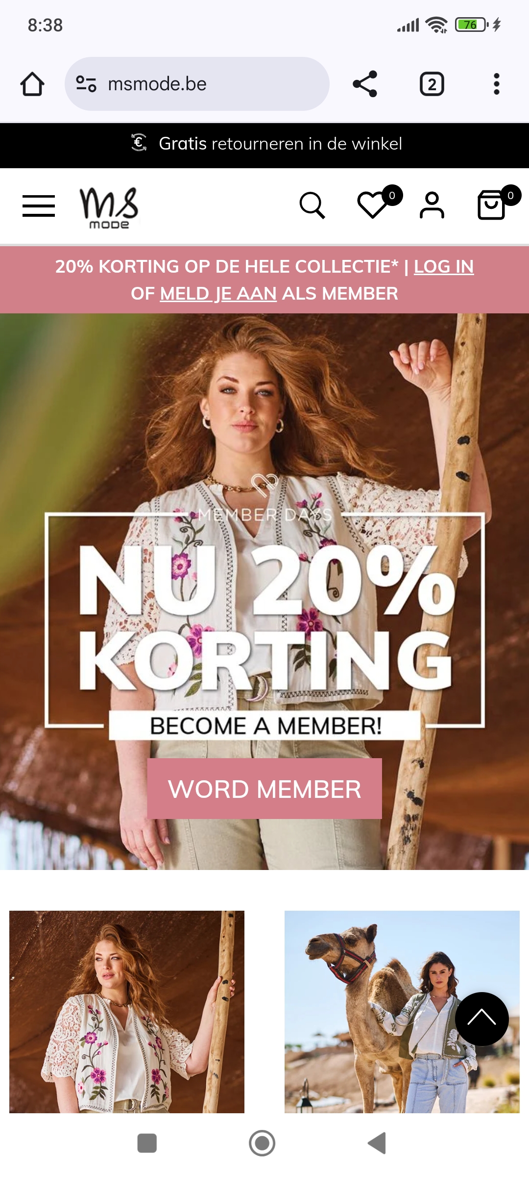 Ms mode Member days: 20% korting