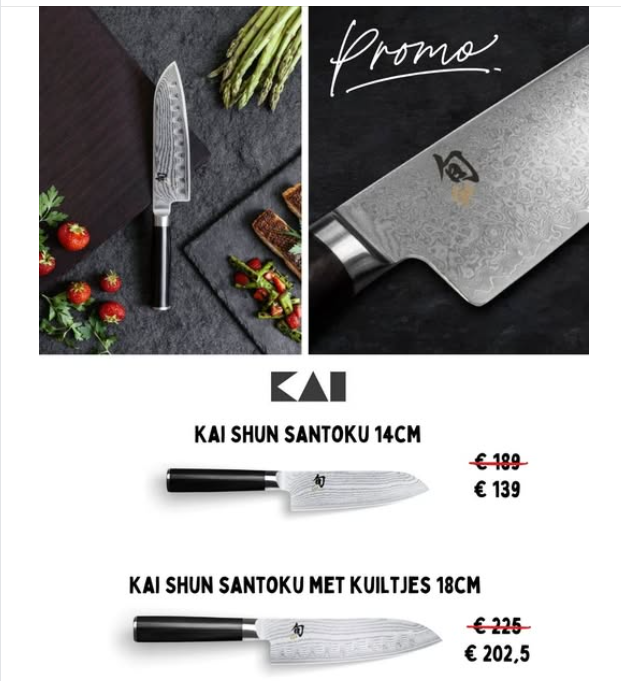 Kai Shun santoku messen tot -26%