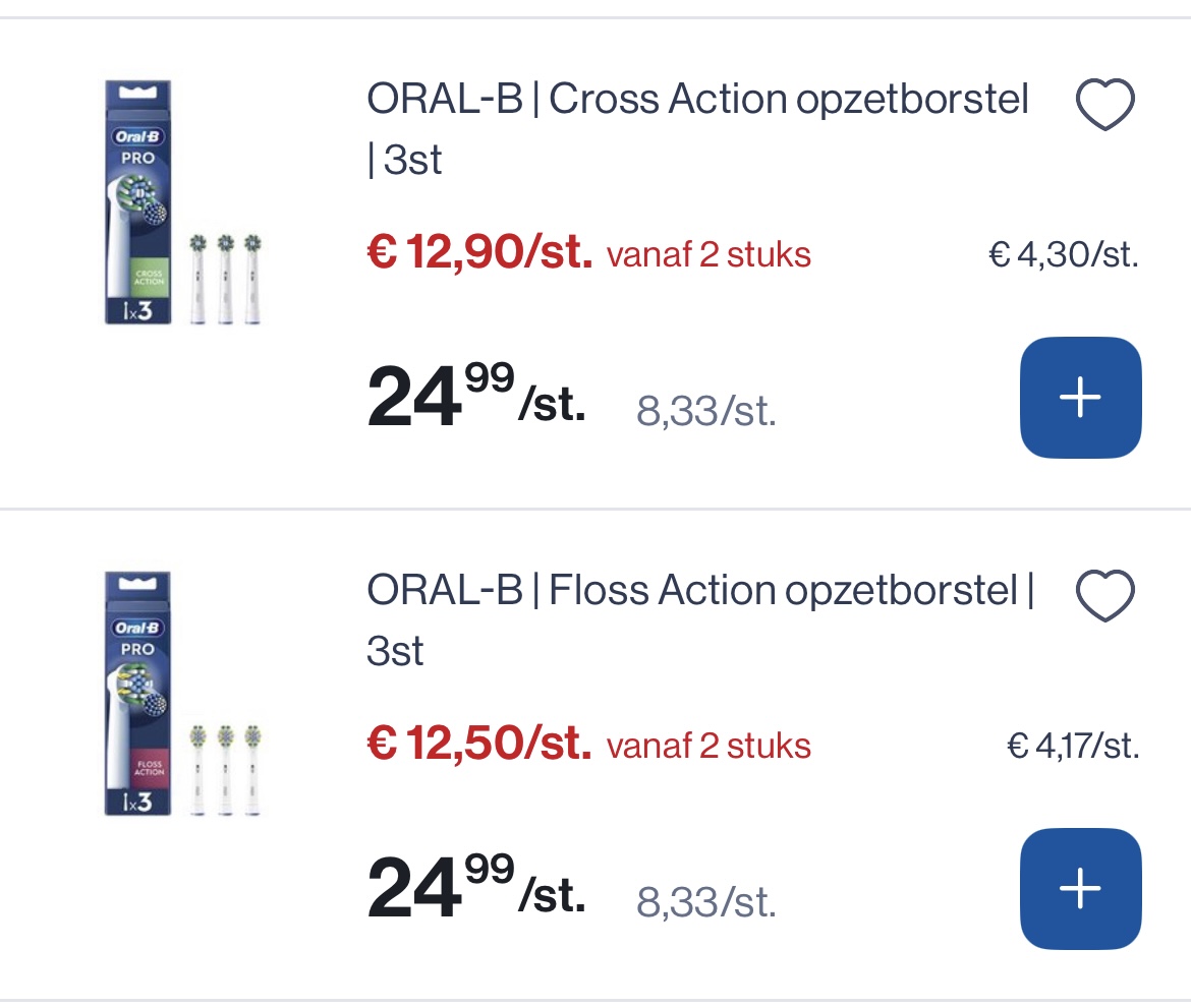 Oral B opzetborstels 3 st