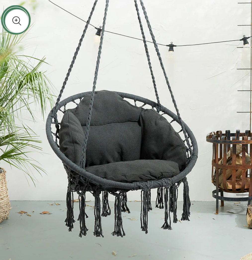 Ronde Hangstoel met Kussen