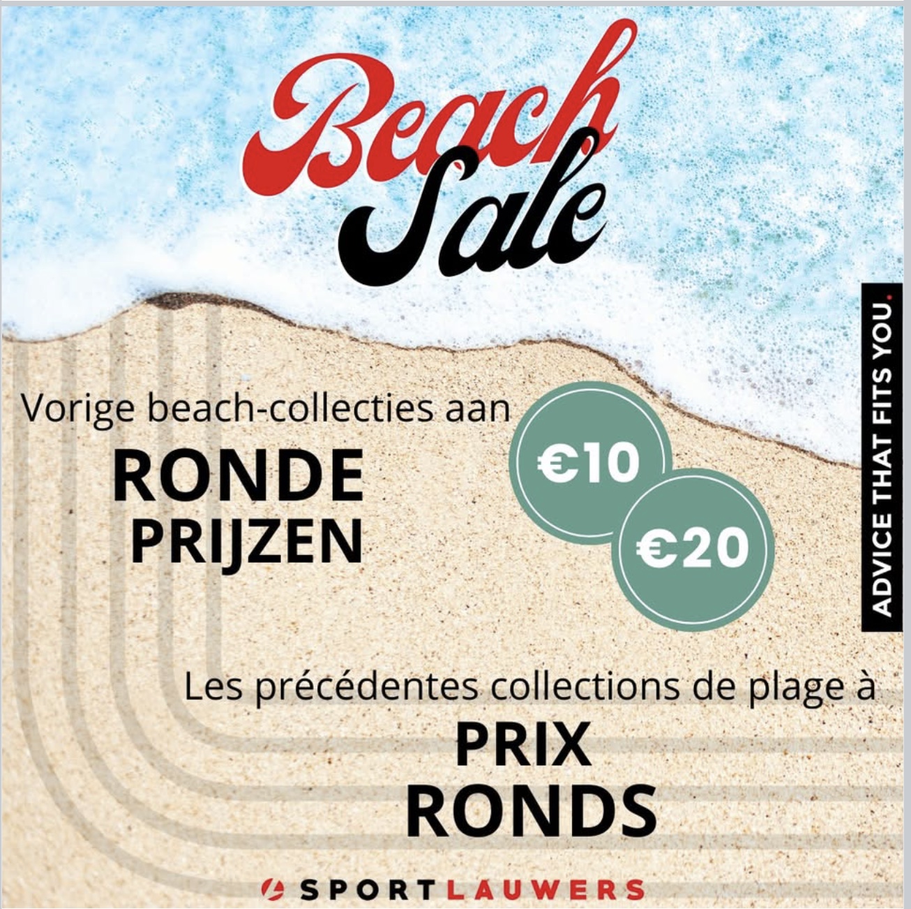 Beach sale bij sport Lauwers met ronde prijzen!
