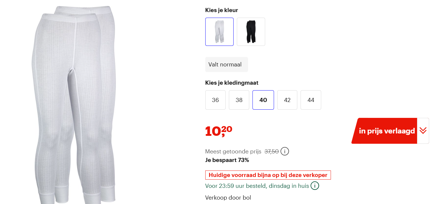 2x thermobroek bij bol