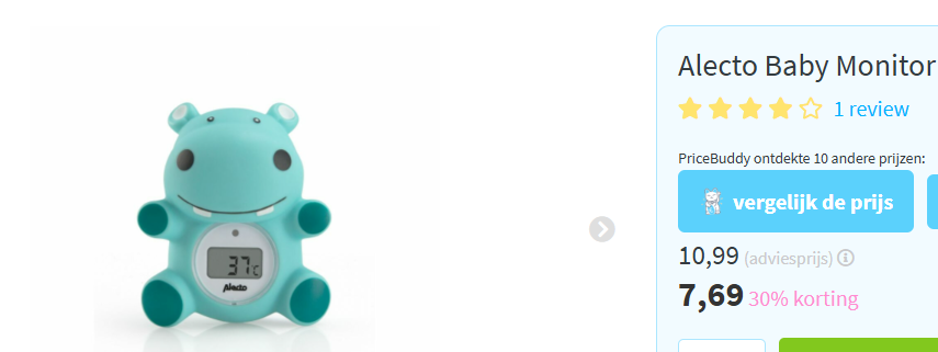 -30% Alecto Bad- en kamerthermometer 🦛 goedkoopst bij Plein