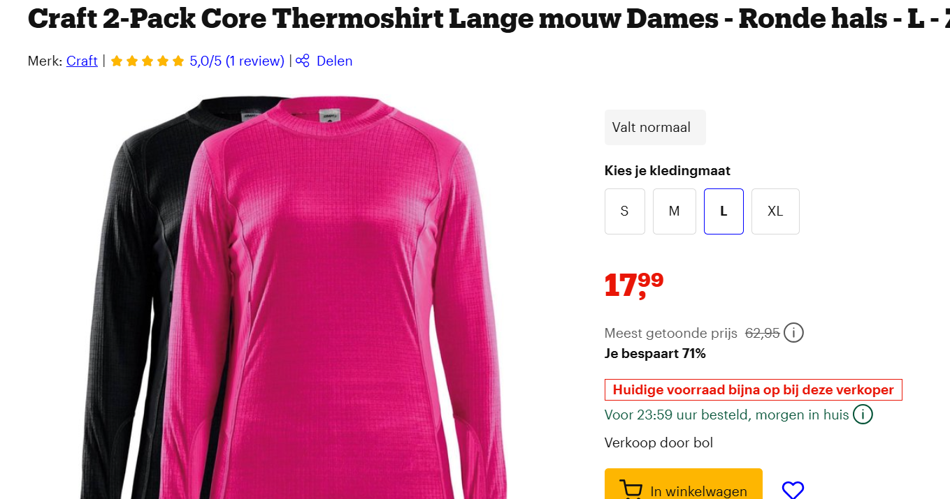 2 thermoshirts bij bol