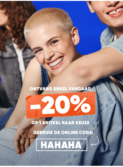 20% korting op 1 artikel naar keuze bij ZEB