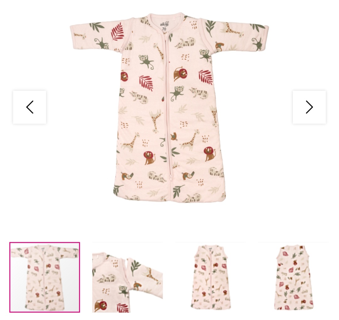 -64% Slaapzak 70 cm afritsbare mouw 🌸