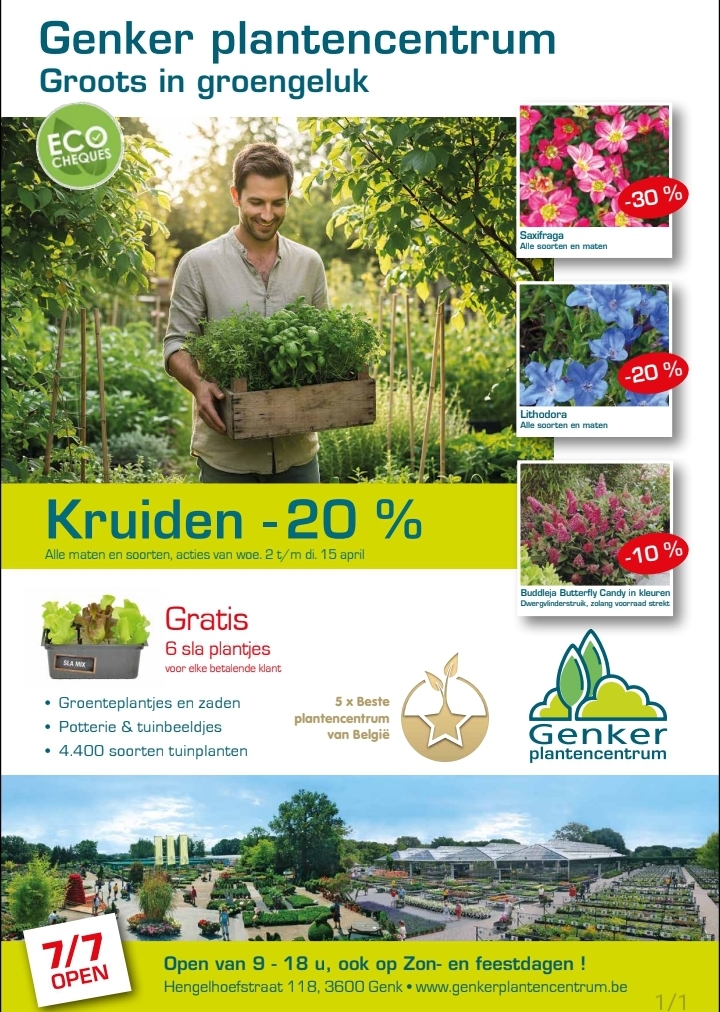 Gratis 6 sla plantjes bij Genker plantencentrum