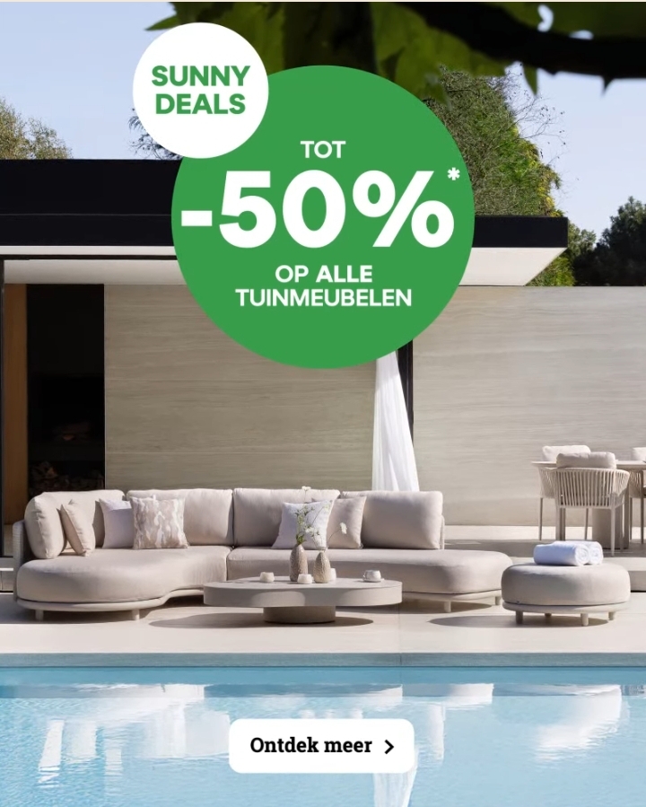 Sunny Deals: tot -50% op alle tuinmeubelen bij Exterioo